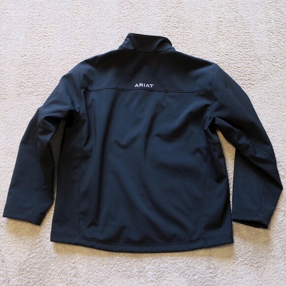 Ariat Vernon Black Softshell Zip Jacket Water Resistant Men's XL - Picture 8 of 8